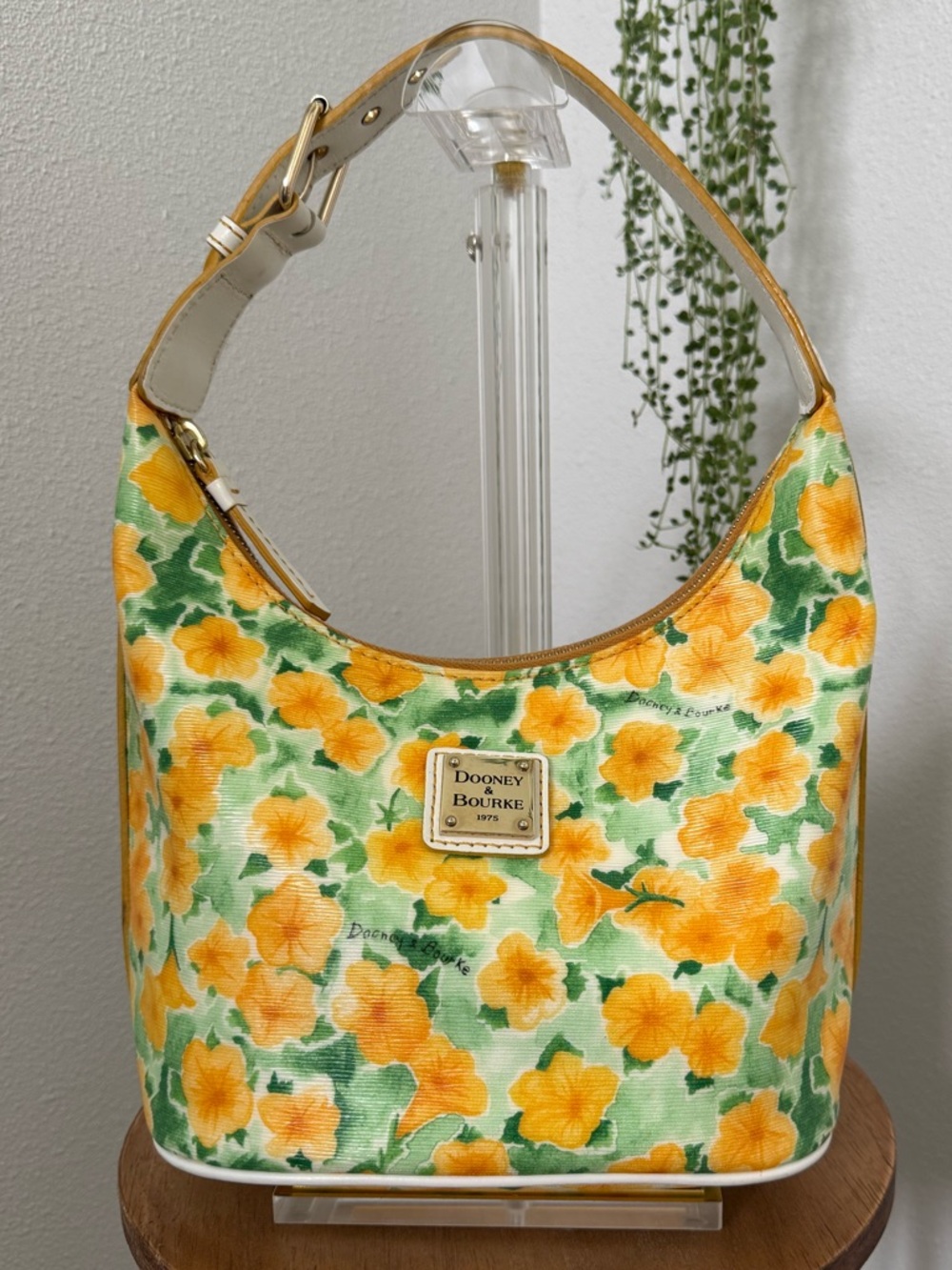 Dooney & Bourke Yellow Petunia Floral Shoulder Bag